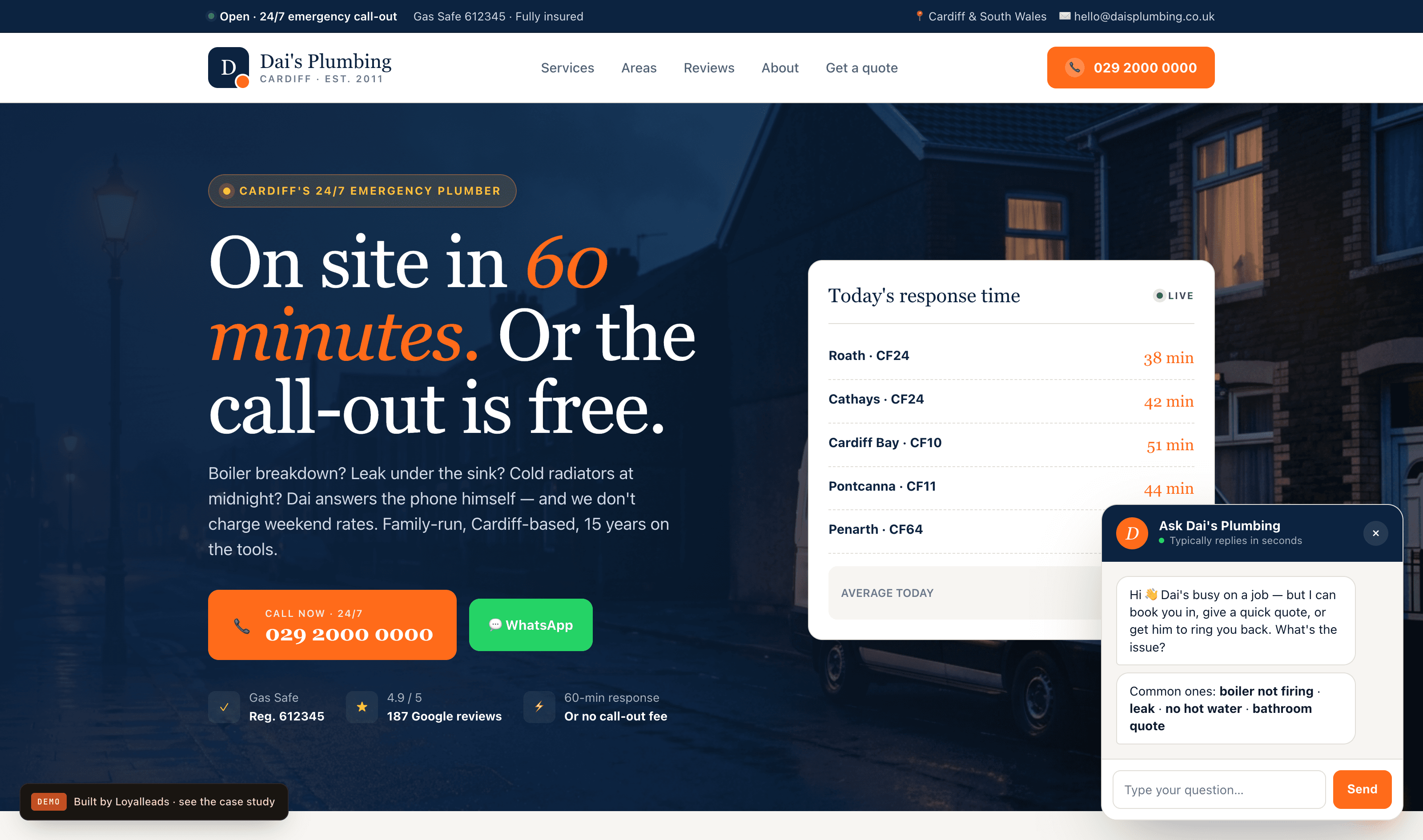Dai's Emergency Plumbing — site preview